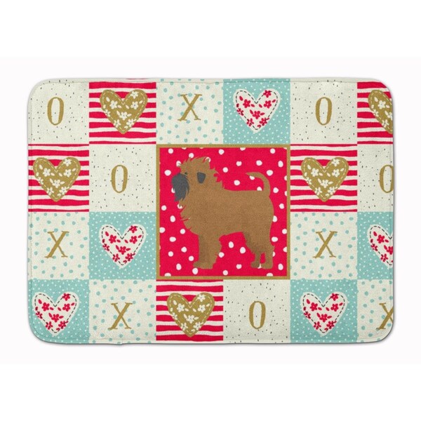 Carolines Treasures 19 x 27 in. Affenpinscher No.1 Love Machine Washable Memory Foam Mat CK5806RUG - main